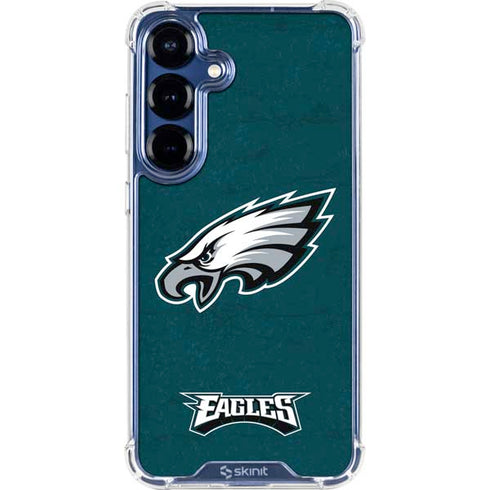 NFL Philadelphia Eagles Distressed Galaxy S25 Clear Case